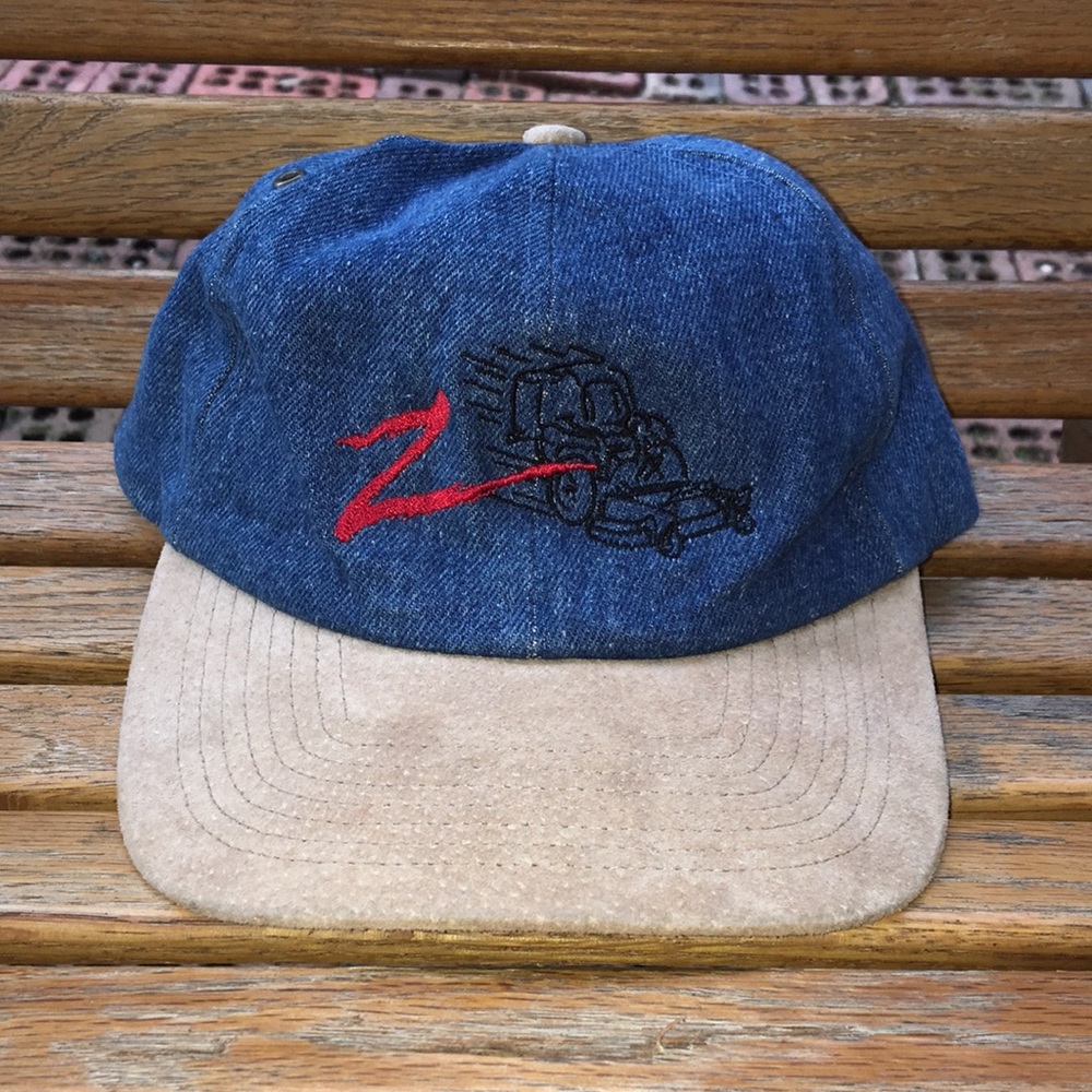 Cool Toro mower Z zero turn hat 6 panel button top blue Jean baseball style cap